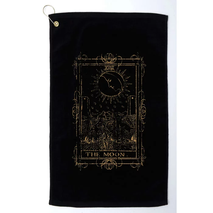 Goth Clothing Tarot Card The Moon Witchy Occult Platinum Collection Golf Towel