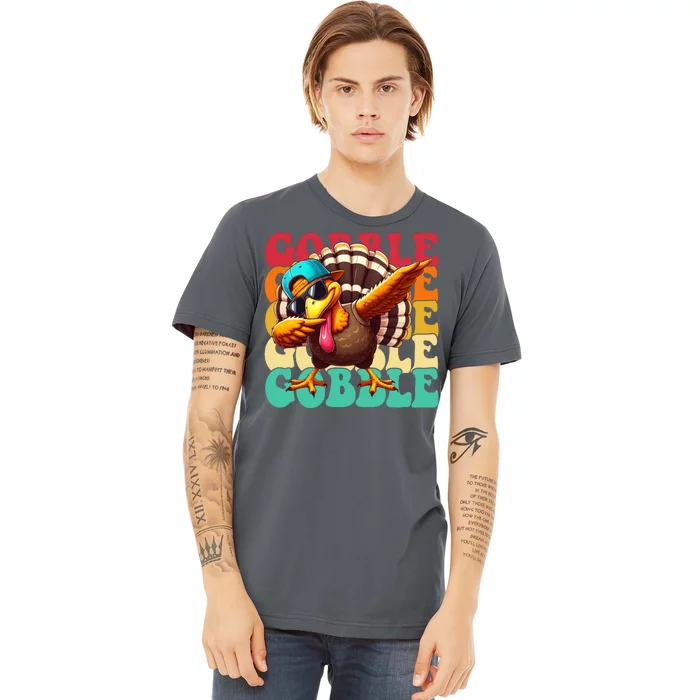 Gobble Cool Turkey Day Thanksgiving Retro Premium T-Shirt