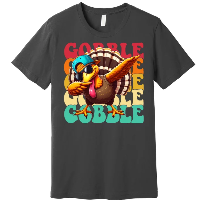 Gobble Cool Turkey Day Thanksgiving Retro Premium T-Shirt