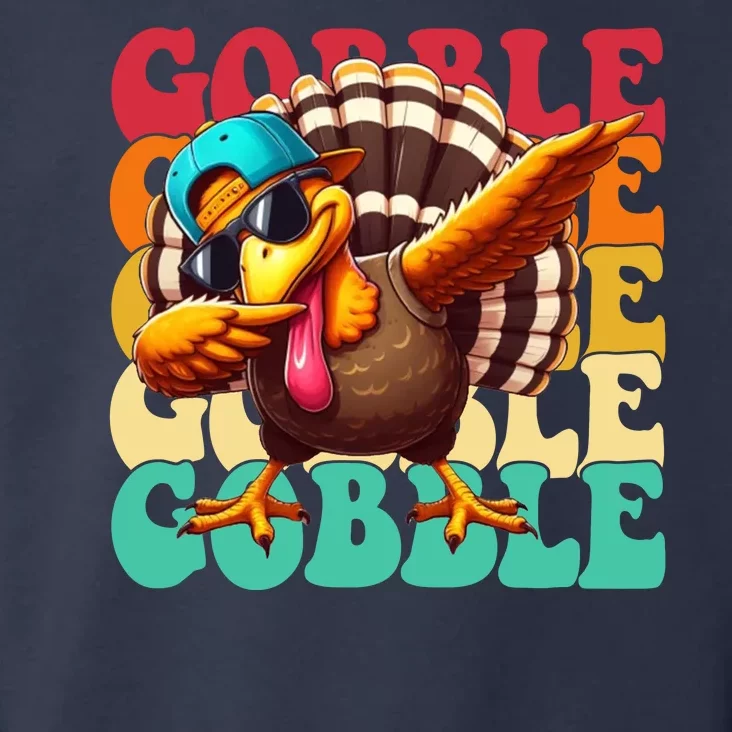 Gobble Cool Turkey Day Thanksgiving Retro Toddler Hoodie