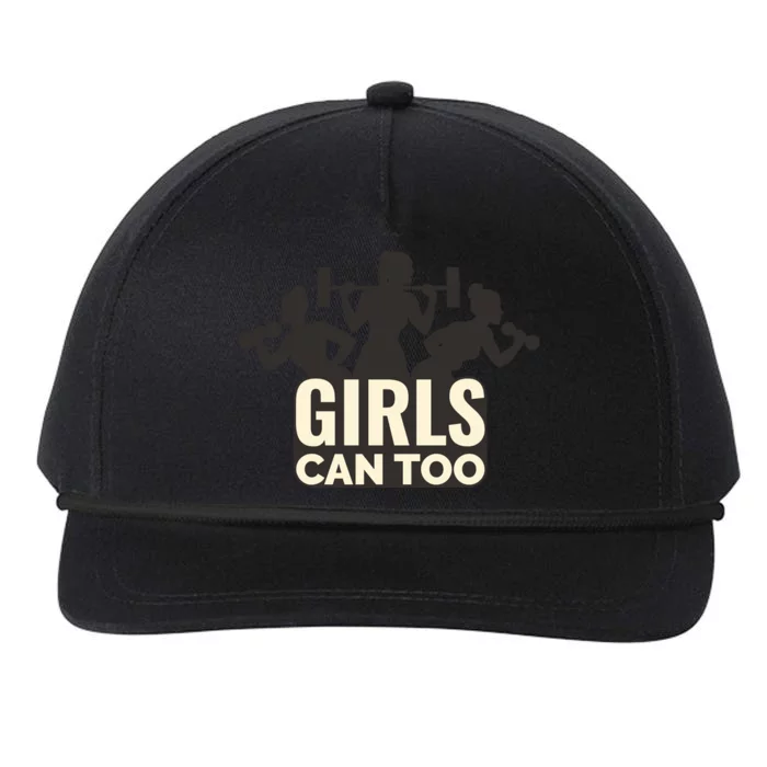 Girls Can Too Gym Workout Snapback Five-Panel Rope Hat