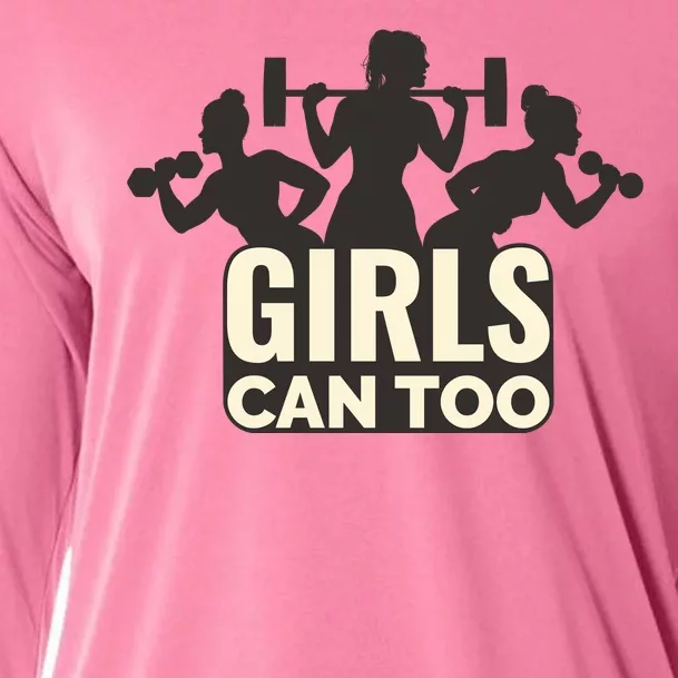 Girls Can Too Gym Workout Cooling Performance Long Sleeve Crew