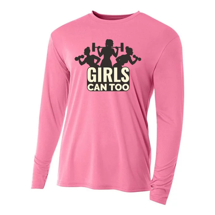 Girls Can Too Gym Workout Cooling Performance Long Sleeve Crew