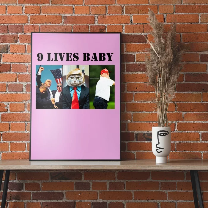 Groovy Cat Trump 9 Lives Baby Poster