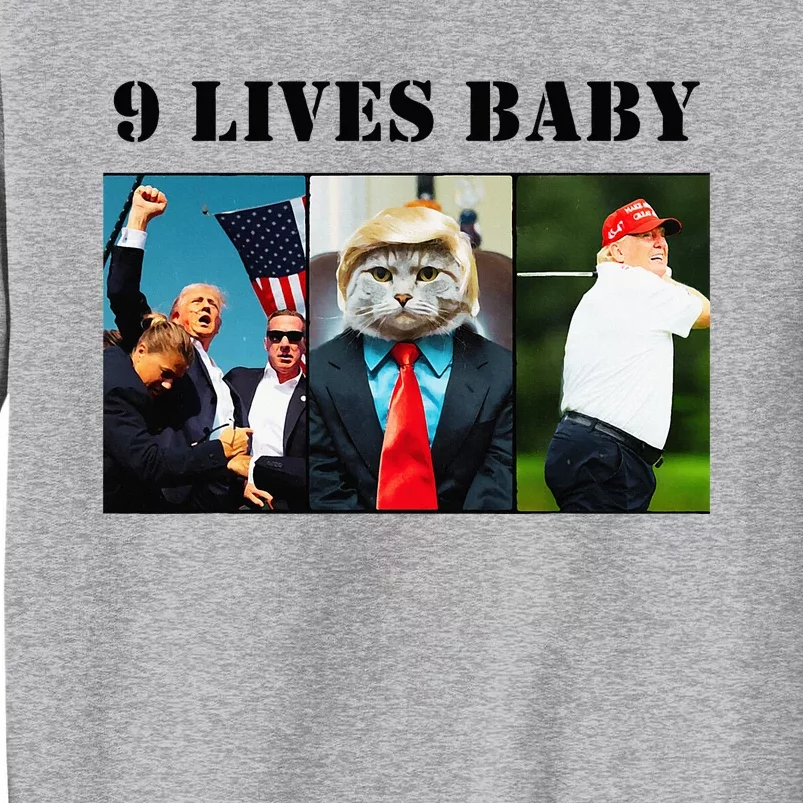 Groovy Cat Trump 9 Lives Baby Sweatshirt