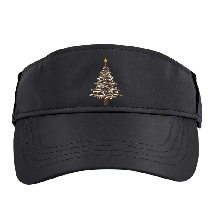 Guns Christmas Tree Camo Print Xmas Gift For Gun Lover TShirt Adult Drive Performance Visor