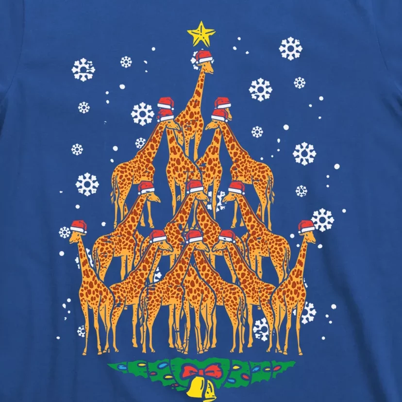 Giraffe Christmas Tree Animal Xmas Pjs Pajamas Meaningful Gift T-Shirt