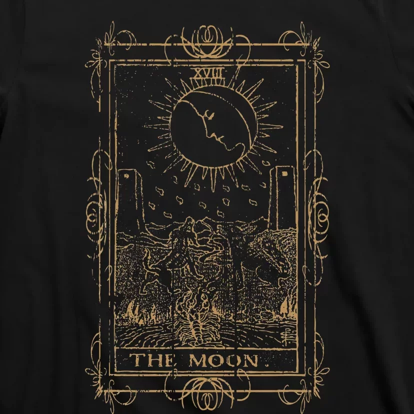 Goth Clothing Tarot Card The Moon Witchy Occult Clothes T-Shirt