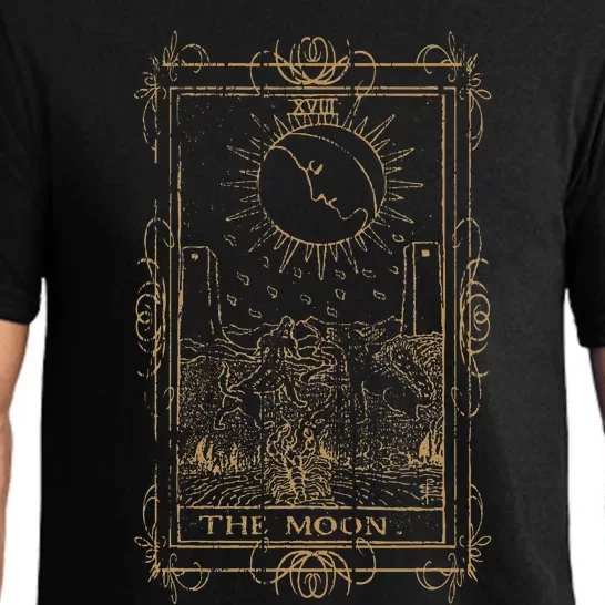 Goth Clothing Tarot Card The Moon Witchy Occult Clothes Pajama Set