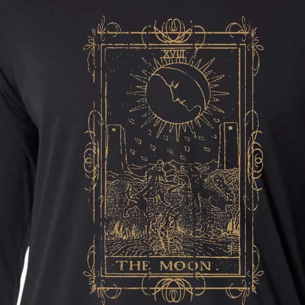 Goth Clothing Tarot Card The Moon Witchy Occult Clothes Cooling Performance Long Sleeve Crew