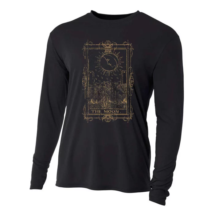 Goth Clothing Tarot Card The Moon Witchy Occult Clothes Cooling Performance Long Sleeve Crew