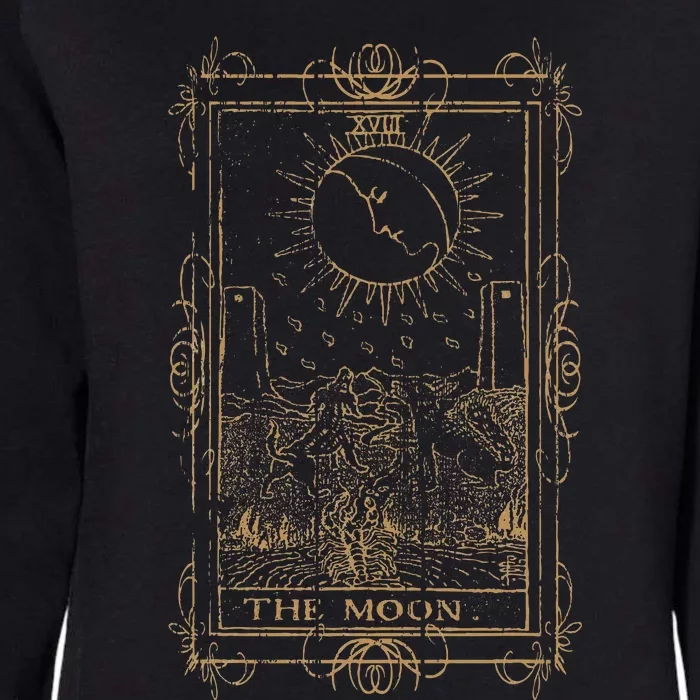 Goth Clothing Tarot Card The Moon Witchy Occult Clothes Womens California Wash Sweatshirt