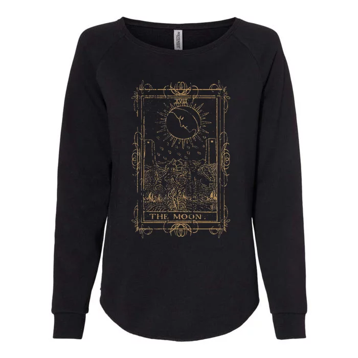 Goth Clothing Tarot Card The Moon Witchy Occult Clothes Womens California Wash Sweatshirt