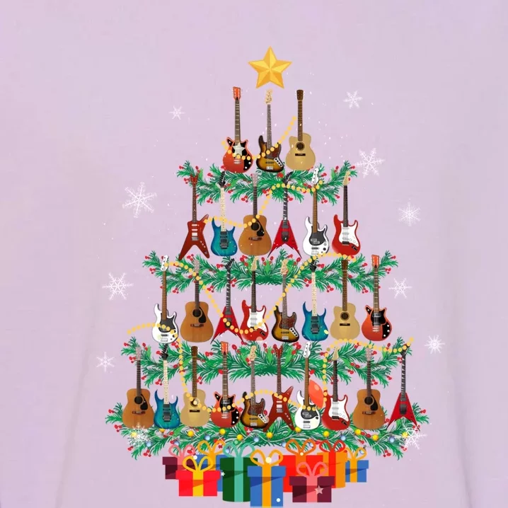 Guitar Christmas Tree Funny Merry Xmas Guitar Lover Player Gift Garment-Dyed Sweatshirt