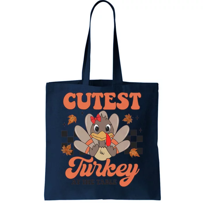 Girl Coolest Turkey Thanksgiving Tote Bag