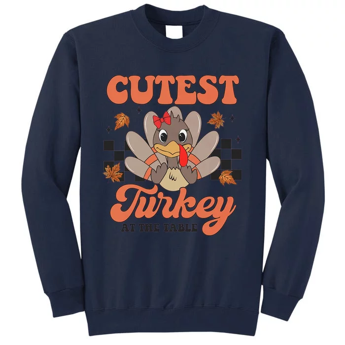 Girl Coolest Turkey Thanksgiving Tall Sweatshirt