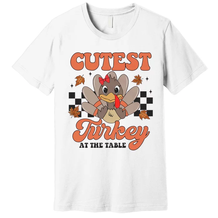 Girl Coolest Turkey Thanksgiving Premium T-Shirt