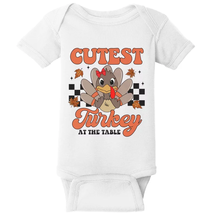 Girl Coolest Turkey Thanksgiving Baby Bodysuit