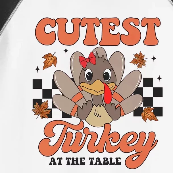 Girl Coolest Turkey Thanksgiving Toddler Fine Jersey T-Shirt