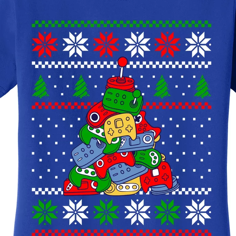 Gaming Christmas Tree Video Game Lover Funny Xmas Design Gift Women's T-Shirt