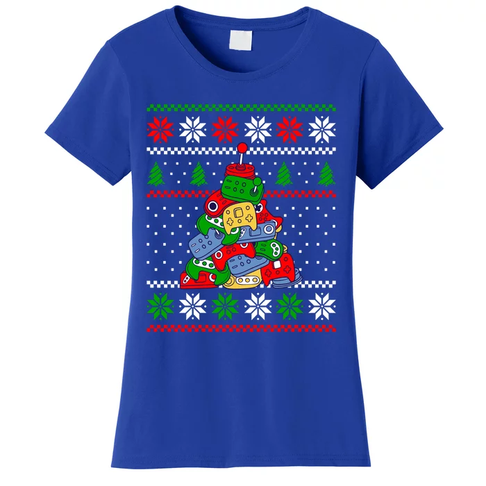 Gaming Christmas Tree Video Game Lover Funny Xmas Design Gift Women's T-Shirt