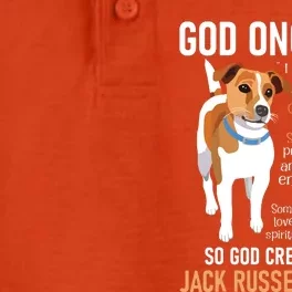 God Created The Jack Russell Terrier Dog Lover Dry Zone Grid Performance Polo