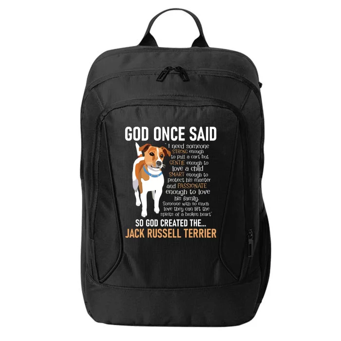 God Created The Jack Russell Terrier Dog Lover City Backpack