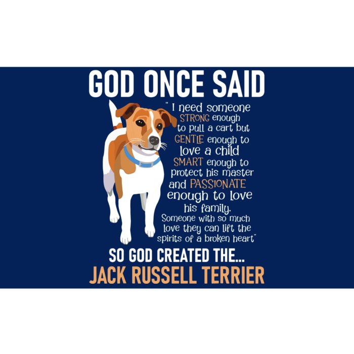 God Created The Jack Russell Terrier Dog Lover Bumper Sticker