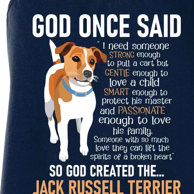 God Created The Jack Russell Terrier Dog Lover Women's Racerback Tank