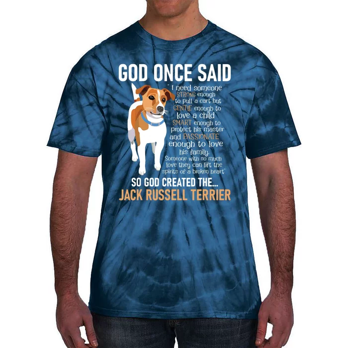 God Created The Jack Russell Terrier Dog Lover Tie-Dye T-Shirt