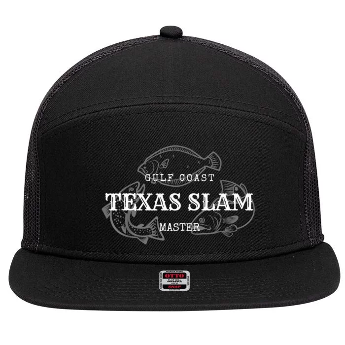 Gulf Coast Texas Grand Slam Fishing Master Tee 7 Panel Mesh Trucker Snapback Hat