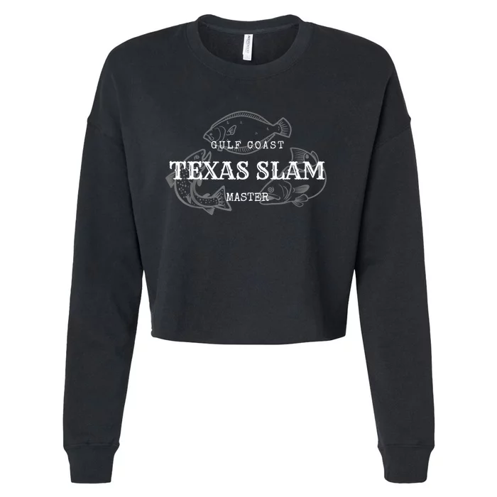 Gulf Coast Texas Grand Slam Fishing Master Tee Cropped Pullover Crew