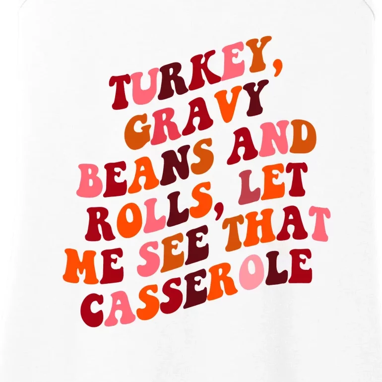 Groovy Cute Turkey Gravy Beans And Roll Thanksgiving Ladies Essential Tank