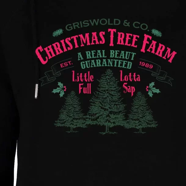 Griswold Christmas Tree Farm 1989 Christmas VacationChristmas Vacation Womens Funnel Neck Pullover Hood