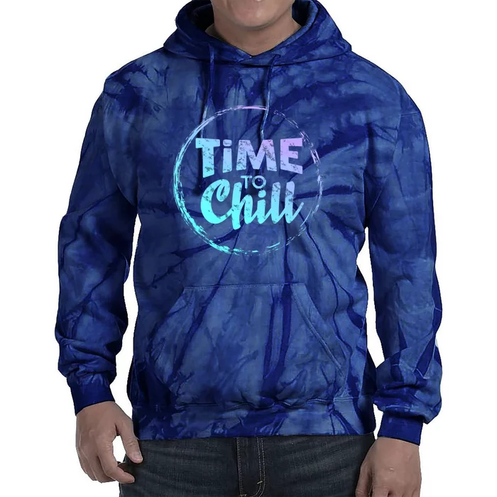 Graffiti Cool: Time To Chill Tie Dye Hoodie