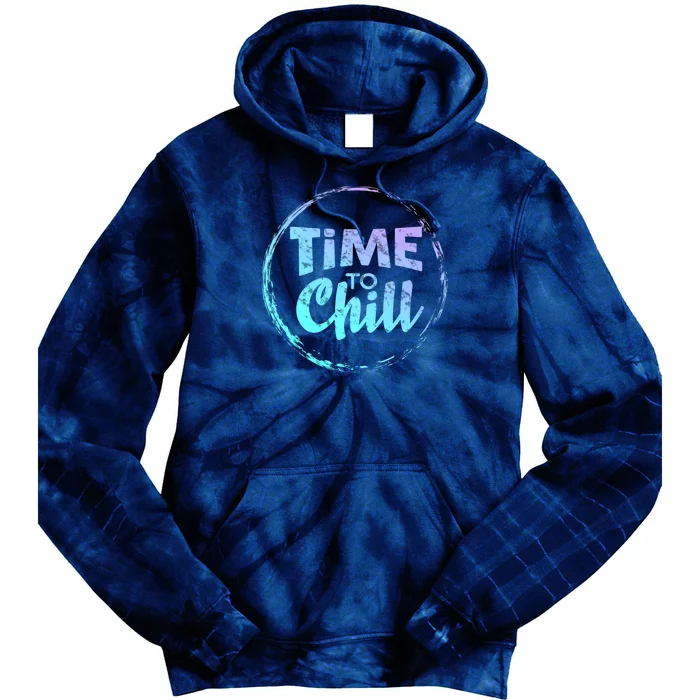 Graffiti Cool: Time To Chill Tie Dye Hoodie