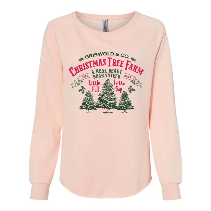 Griswold Christmas Tree Farm Holiday Christmas Party Womens California Wash Sweatshirt