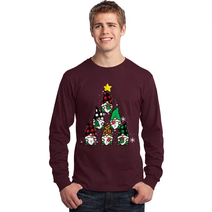 Gnomes Christmas Tree Funny Xmas Holidays Tall Long Sleeve T-Shirt