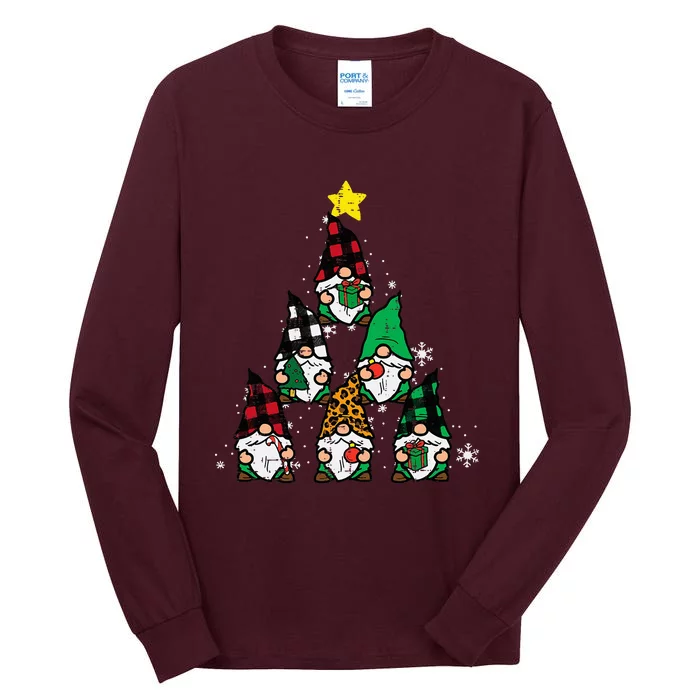 Gnomes Christmas Tree Funny Xmas Holidays Tall Long Sleeve T-Shirt