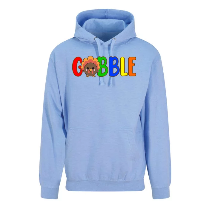 Gobble Colorful Turkey Thanksgiving Unisex Surf Hoodie