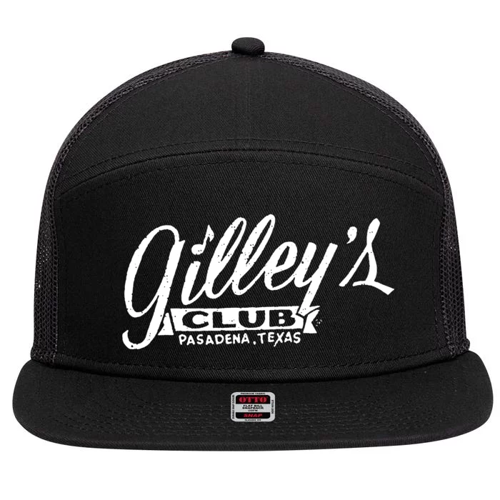 Gilley's Club Vintage Country Music Outlaw Country 7 Panel Mesh Trucker Snapback Hat