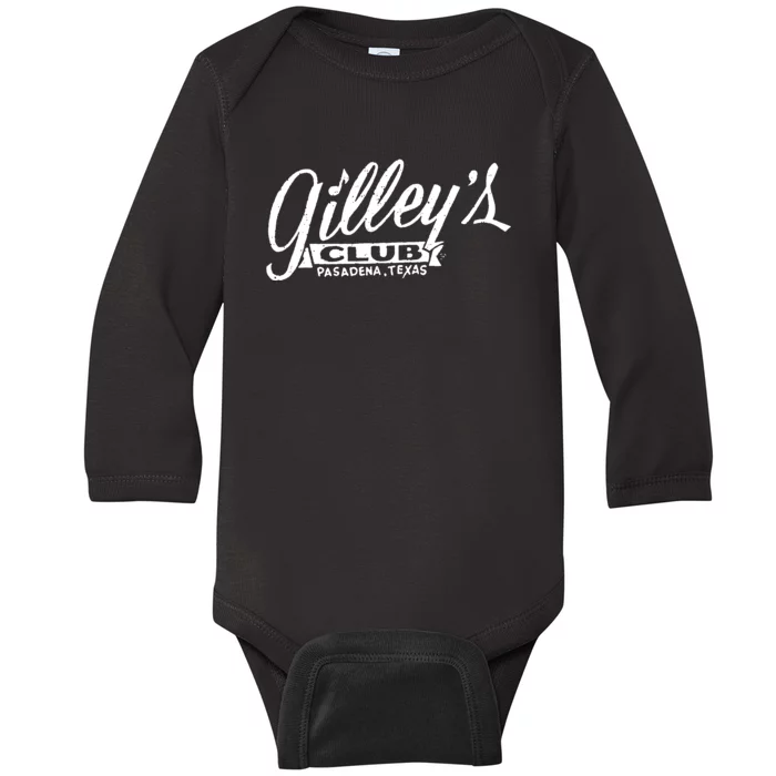 Gilley's Club Vintage Country Music Outlaw Country Baby Long Sleeve Bodysuit