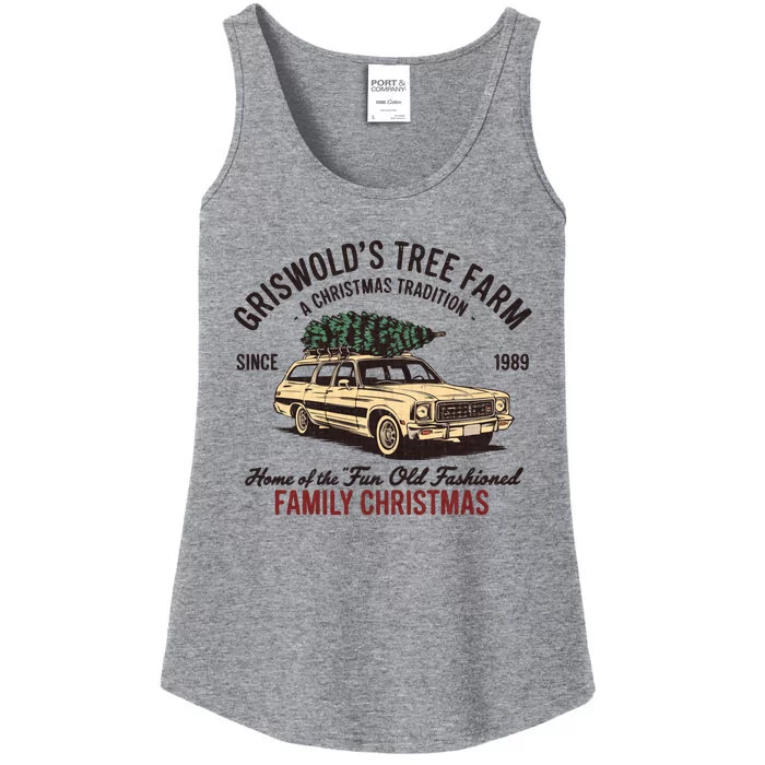 Griswold Christmas Tree Farm Vintage 1989 Classic Ladies Essential Tank