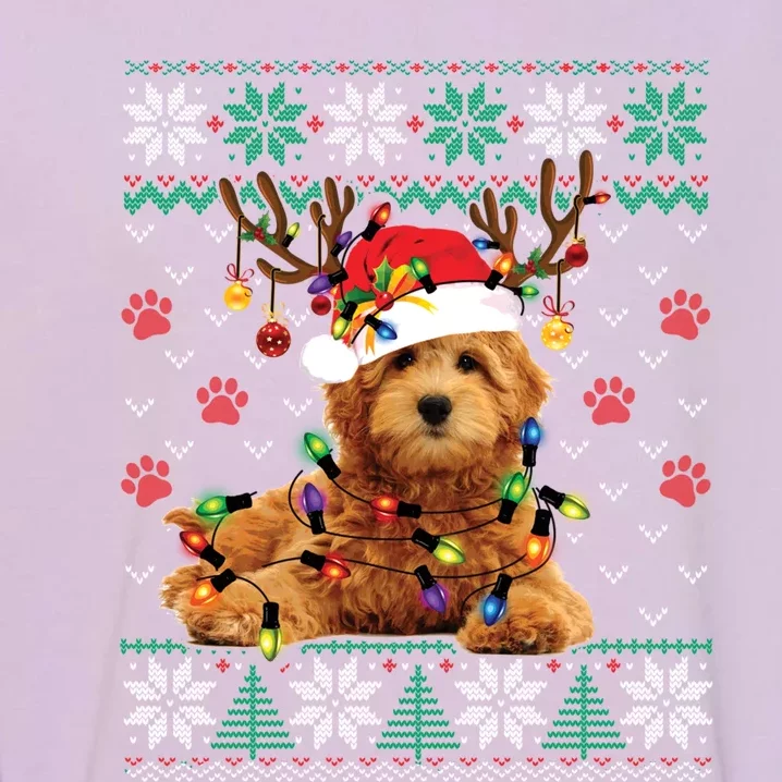 Goldendoodle Christmas Ugly Sweater Funny Dog Lover Xmas Gift Garment-Dyed Sweatshirt