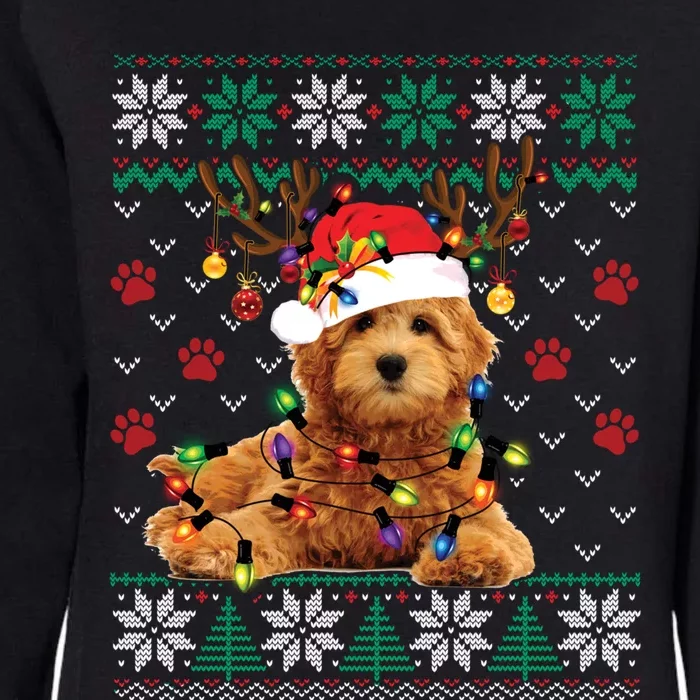 Goldendoodle Christmas Ugly Sweater Funny Dog Lover Xmas Great Gift Womens California Wash Sweatshirt