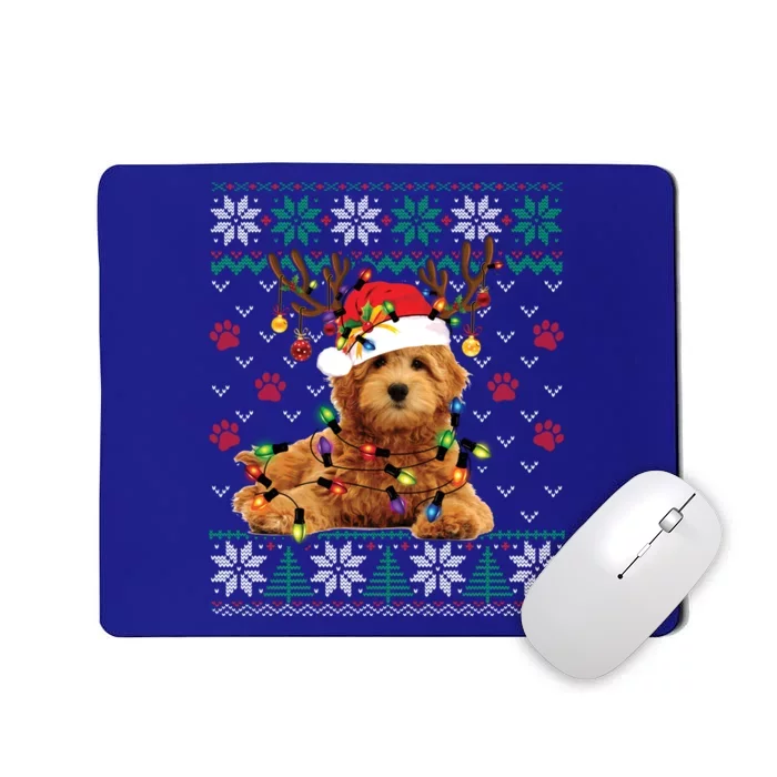 Goldendoodle Christmas Ugly Sweater Funny Dog Lover Xmas Great Gift Mousepad