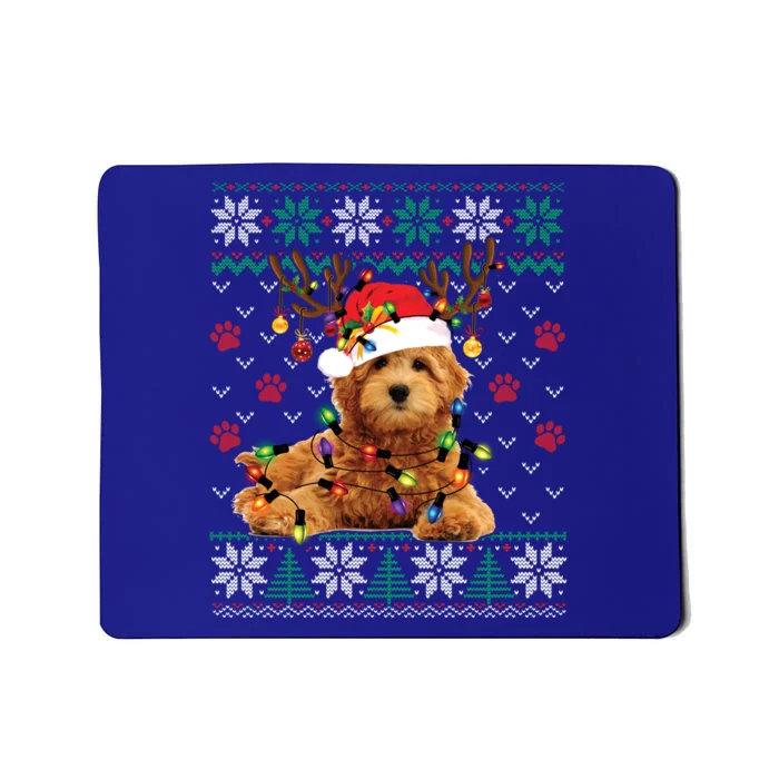 Goldendoodle Christmas Ugly Sweater Funny Dog Lover Xmas Great Gift Mousepad