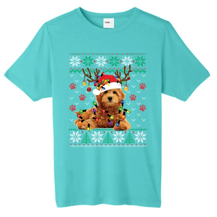 Goldendoodle Christmas Ugly Sweater Funny Dog Lover Xmas Great Gift ChromaSoft Performance T-Shirt