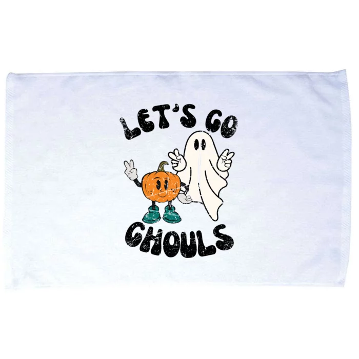 Groovy Cute Vintage Lets Go Ghouls Halloween Ghost Costume Gift Microfiber Hand Towel