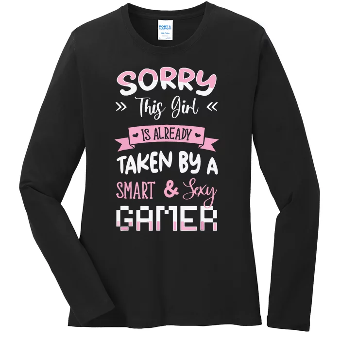 Gamer Computer Video Games Gaming Couple Girlfriend Gift Ladies Long Sleeve Shirt